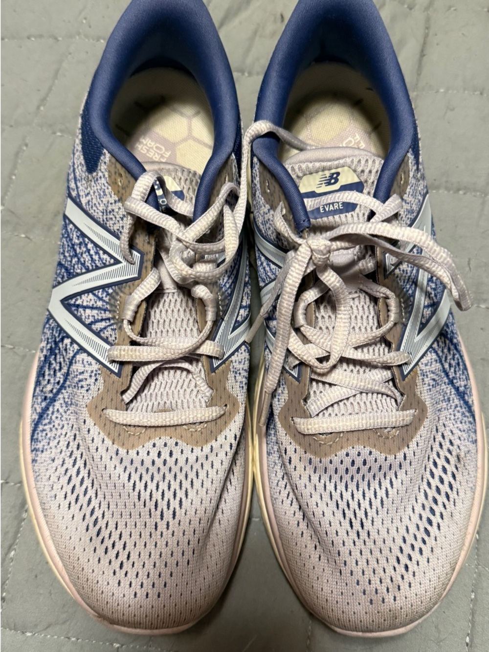 New Balance Women’s/Unisex Running Sneakers - Light Gray, Blue & Tan